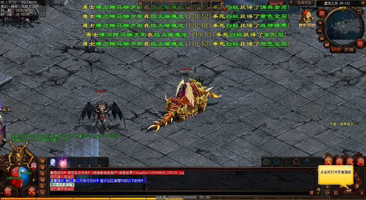 【必杀技】热血传奇私服法师召唤猛虎卫,独步江湖!